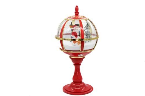 Christmas Street Lamp colors Red or white 64-180 cm tall with Light, Cascading Snow, and Christmas Music, for Festive Holiday & Christmas decorations (RED, 59 CM / 23 INCHES)