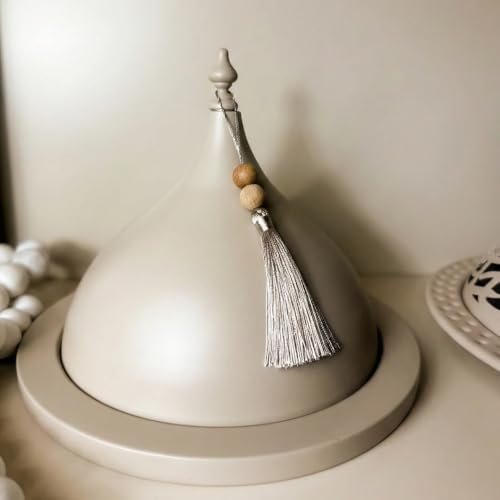 Ivory Conical Dessert & Date Stand with Tassel | Mado Gallery